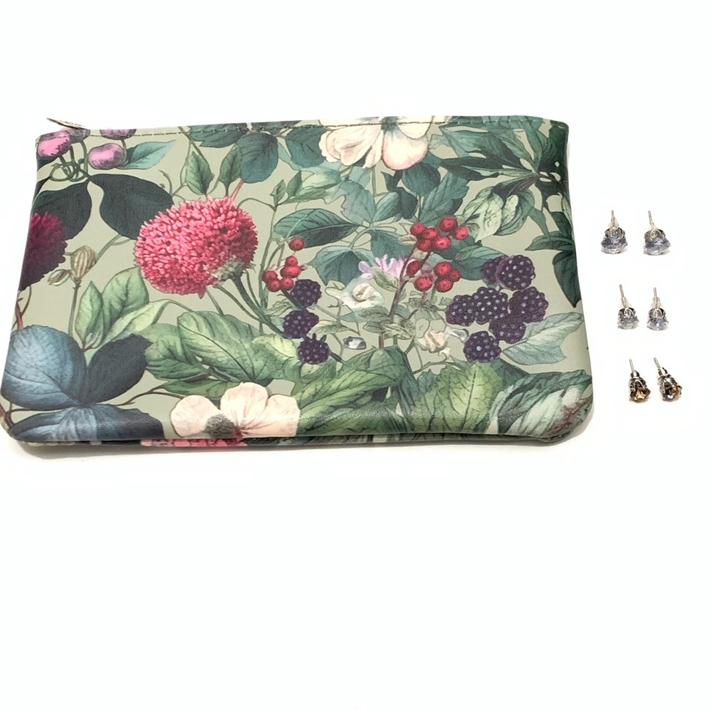 Floral Bag and Earrings Bundle